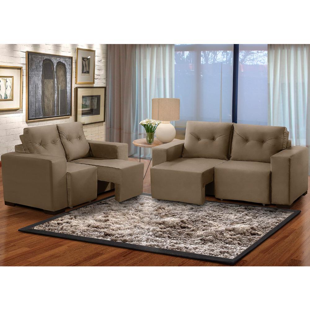 sofá suiça 3x2 lug castor Sofá casa Sofás Magazine Luiza