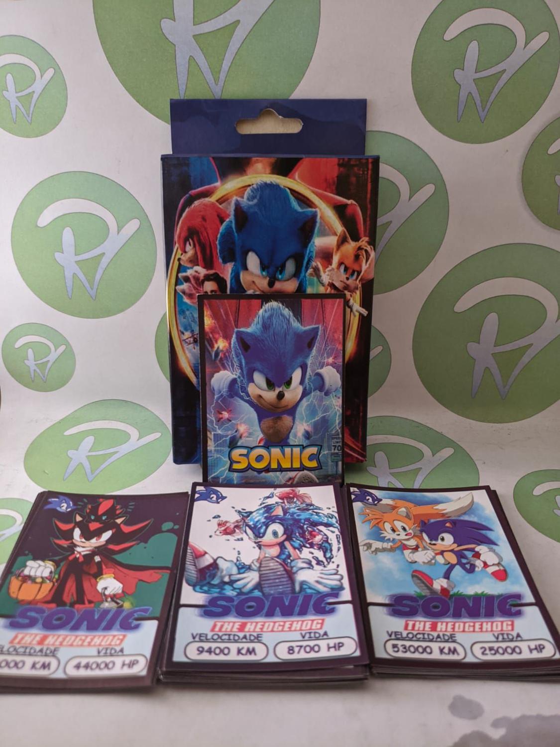 Kit 5 Bonecos Sonic X Coleção Brinquedo + Boné + Cards