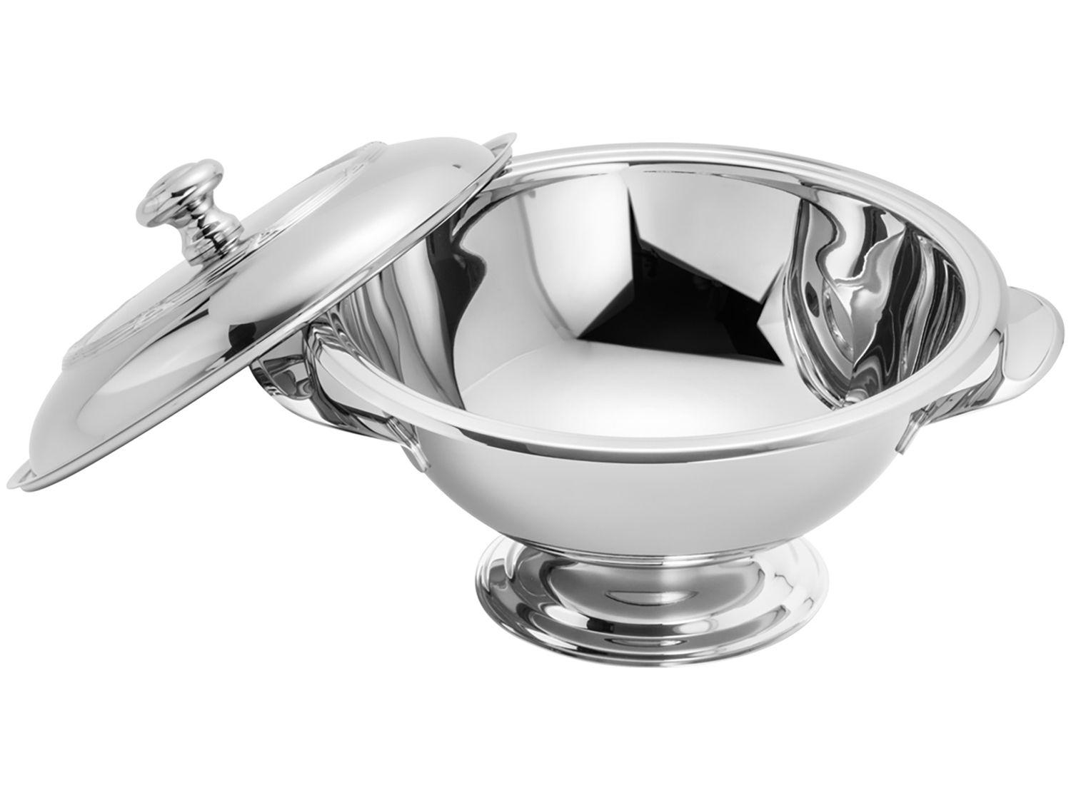Sopeira Aço Inox Wolff Croisé Mônaco 2,2L Prata com Tampa