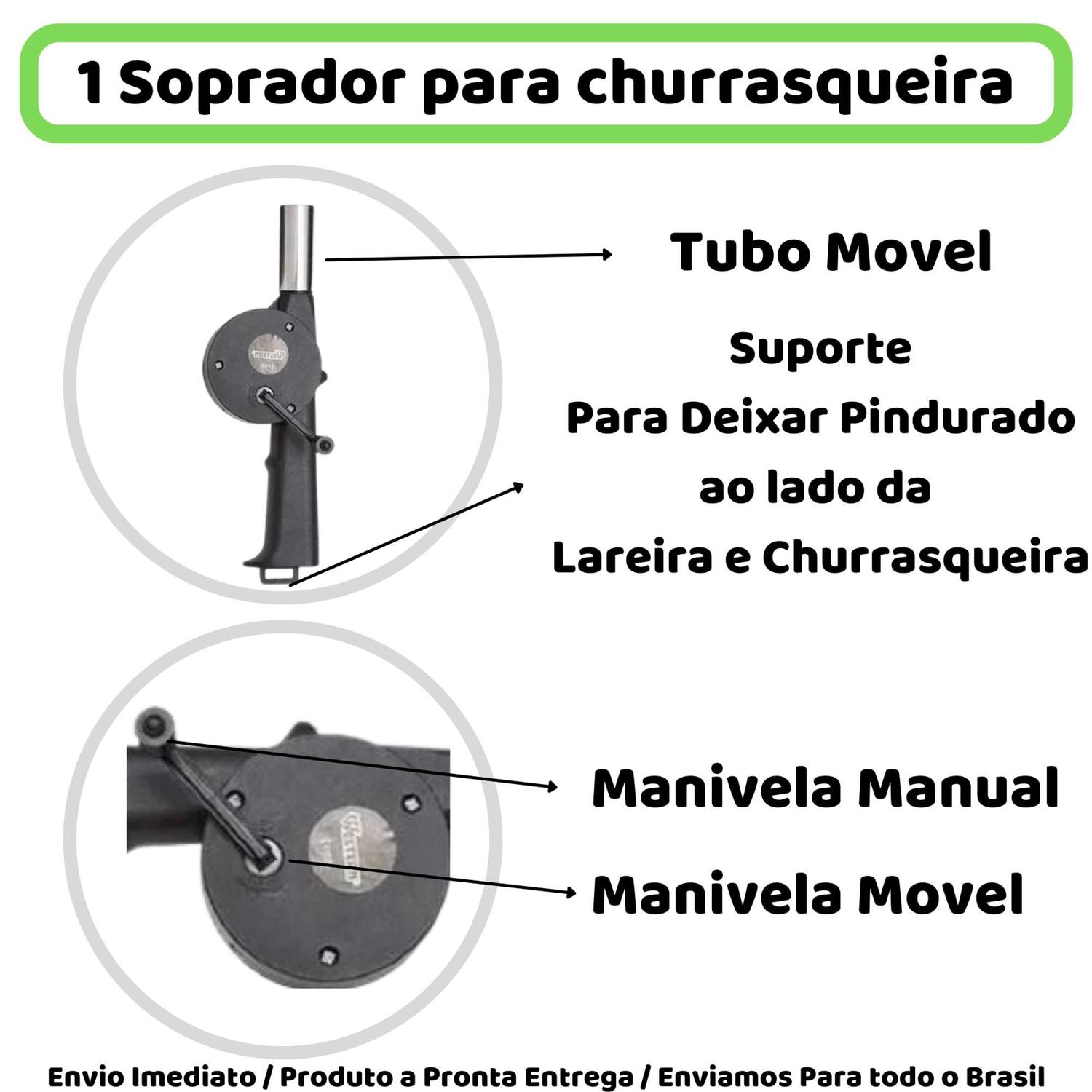 1 Peça Soprador De Churrasco Manual Ventilador De Ar Para - Temu Portugal