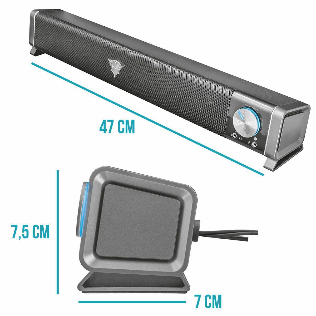 Soundbar Bluetooth Trust Asto Sound Bar Pc Tv Speaker Trust Gxt