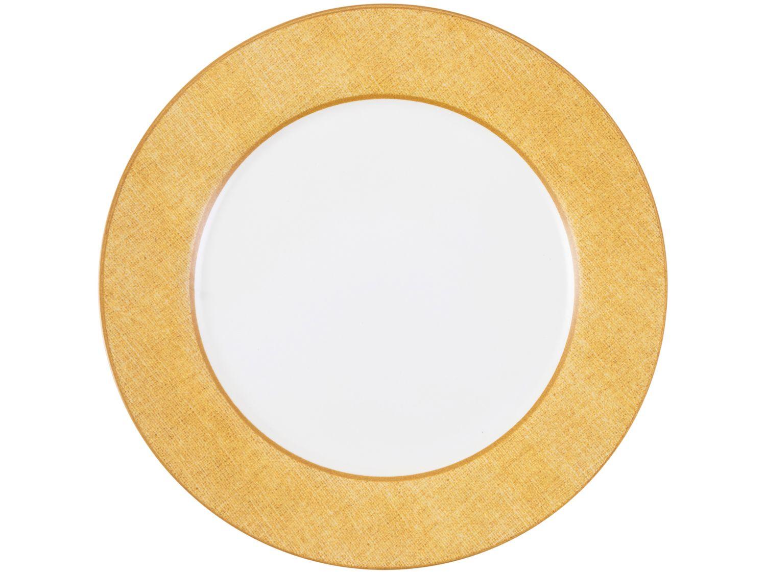 Sousplat Amarelo 34cm Alleanza Linho