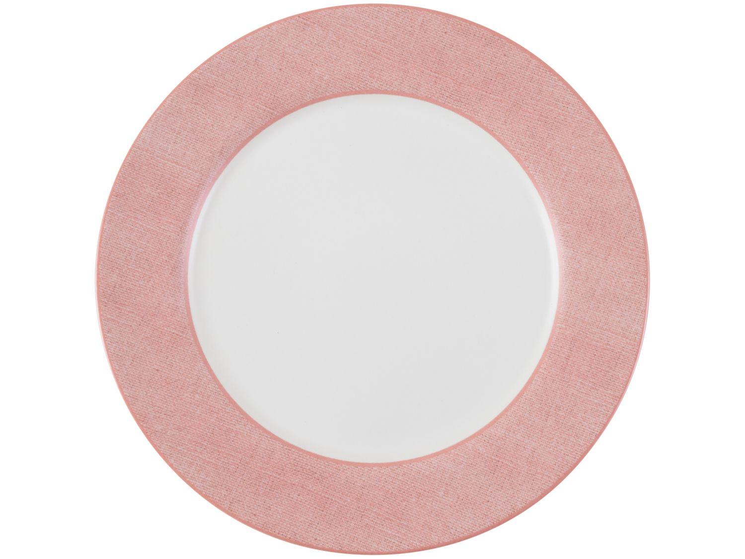 Sousplat Rosa 34cm Alleanza Linho