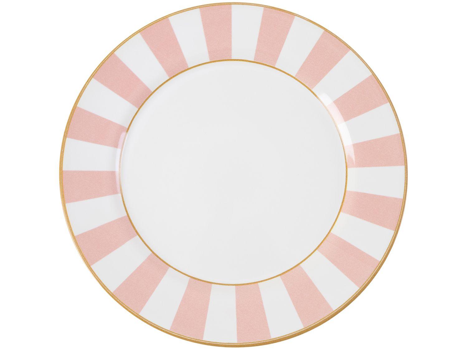 Sousplat Rosa 34cm Alleanza Stripe