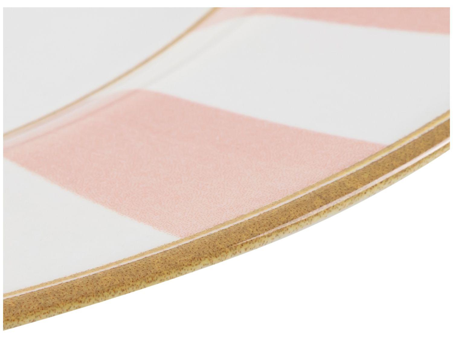 Sousplat Rosa 34cm Alleanza Stripe