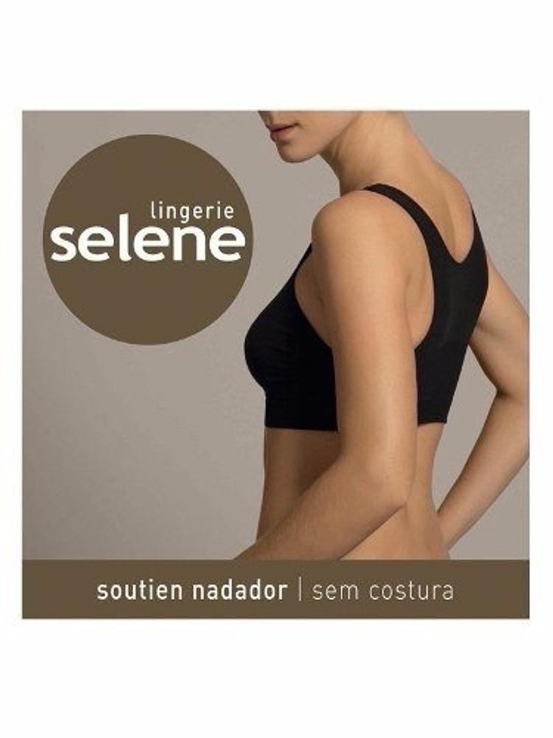 Soutien Top Nadador Selene S/Costura P Preto - Sutiã - Magazine Luiza