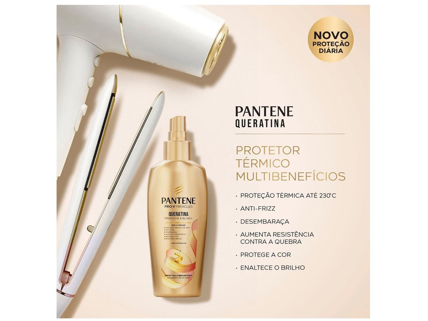 Spray Protetor Térmico Pantene Pro-V Miracles Queratina Preenche & Blinda 160ml