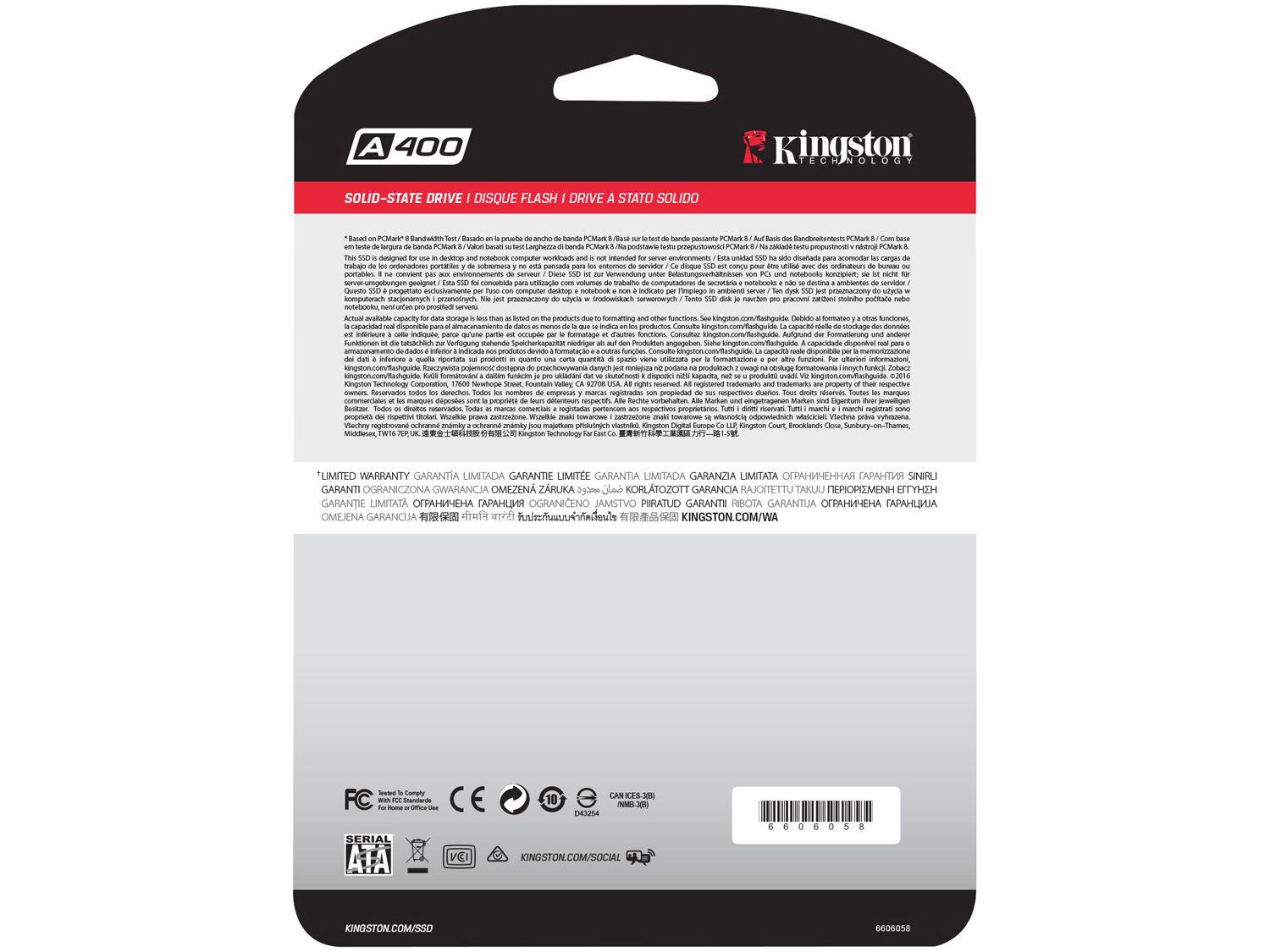 SSD 120GB Kingston A400 120GB SATA Rev. 3.0