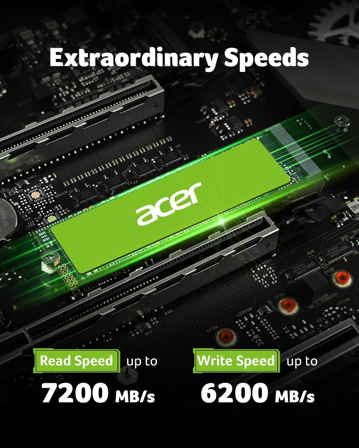 SSD acer FA200 NVMe Gen4 de 2 TB, PCIe 4.0, M.2 2280 para SSD acer FA200 NVMe Gen4 de 2 TB, PCIe 4.0, M.2 2280 para