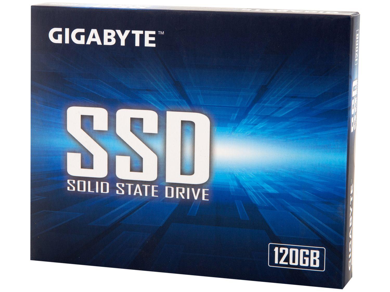 SSD Gigabyte 120GB SATA 2.5” Leitura 500MB/s e Gravação 380MB/s