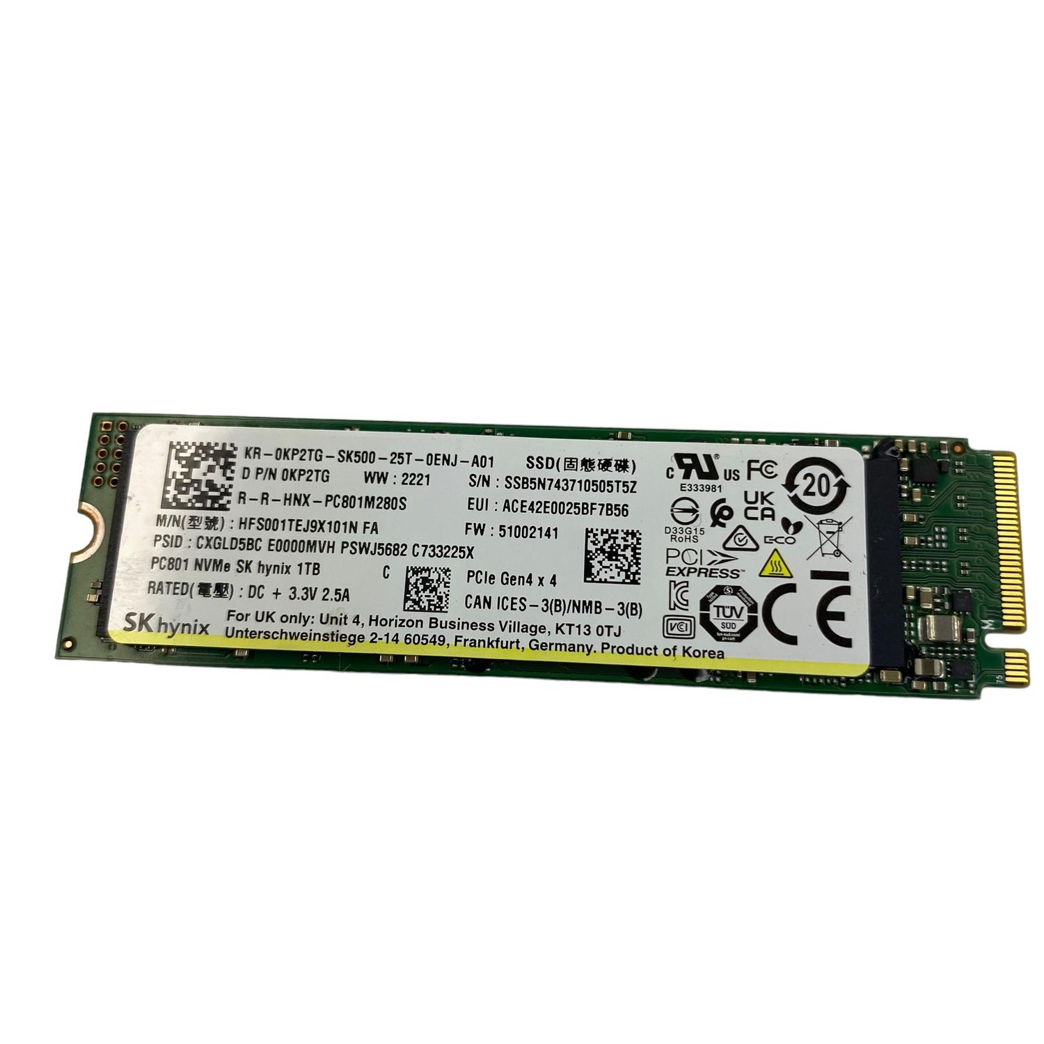 Ssd M.2 2280 Nvme Pc801 Sk Hynix 1tb Pcie Gen4