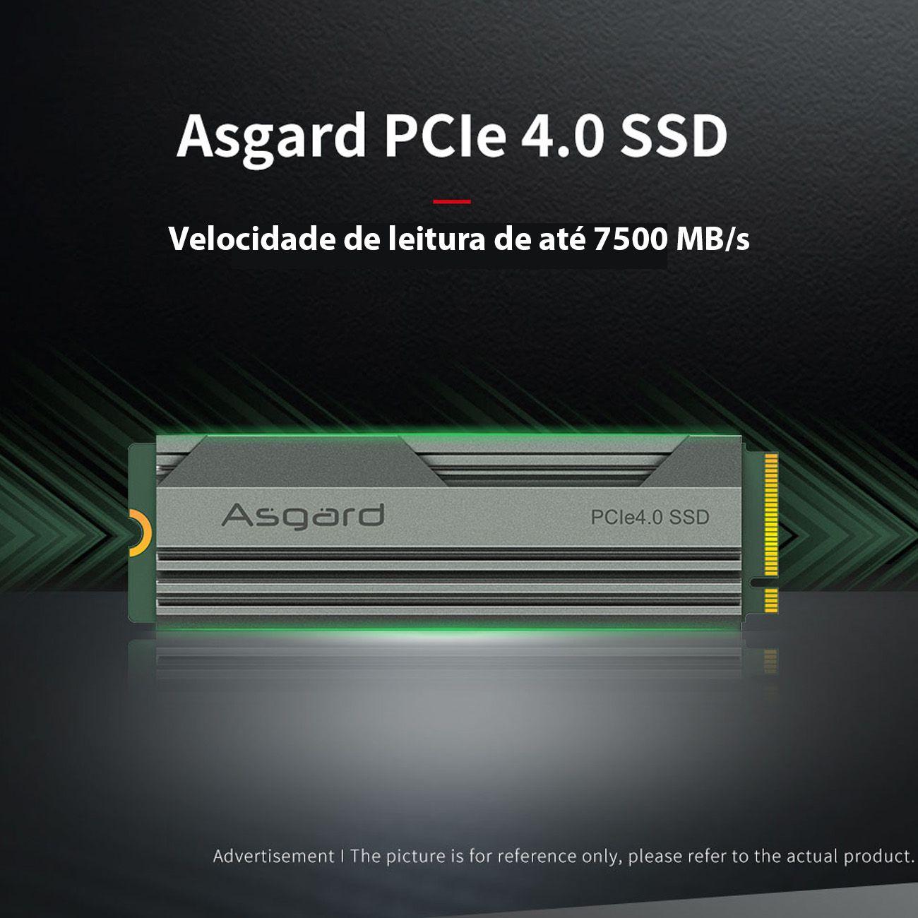 Gen Asgard M2 Ssd Ssd Nvme Asgard An4 1TB 2280, Leitura 7500MB/s