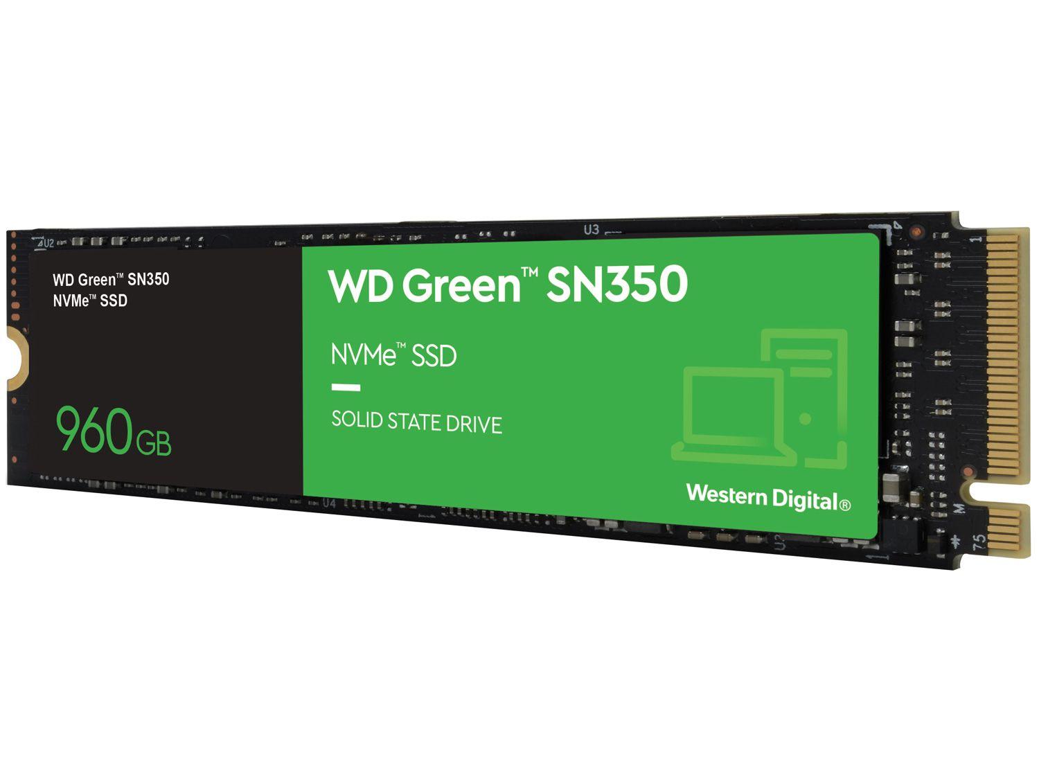 SSD Western Digital Green 960GB PCIe NVMe M.2 2280 Leitura 2400MB/s e Gravação 1900MB/s