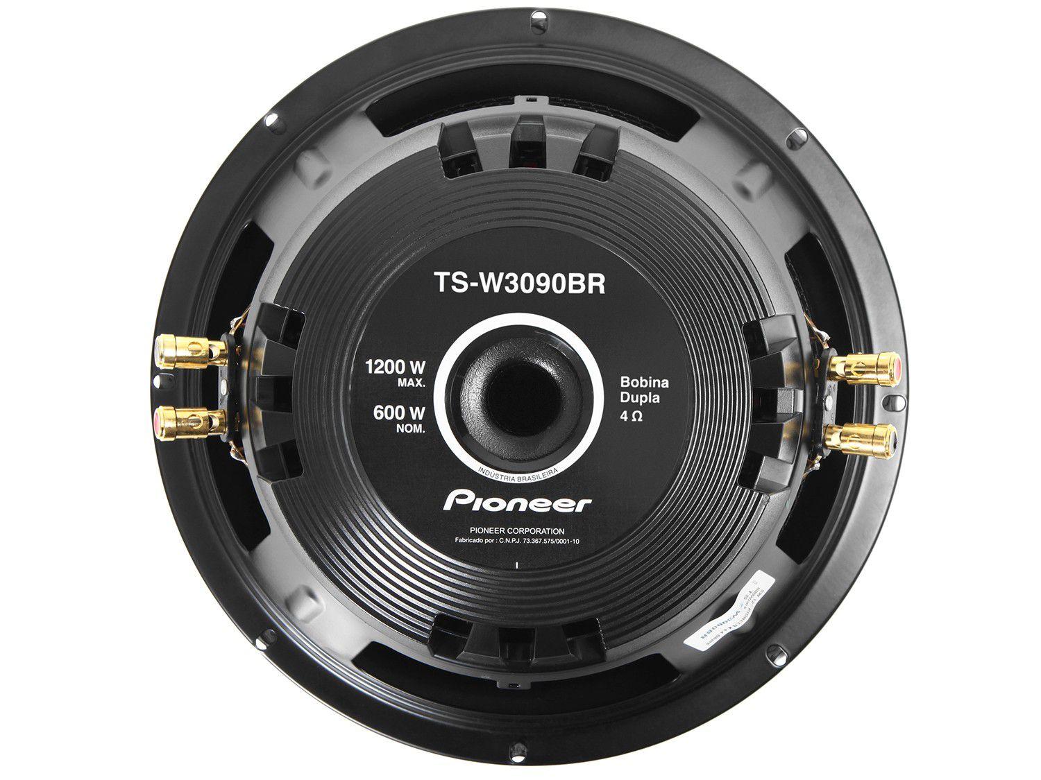 Subwoofer Pioneer 12” 600W 8ohms TSW3090BR Caixas de Som