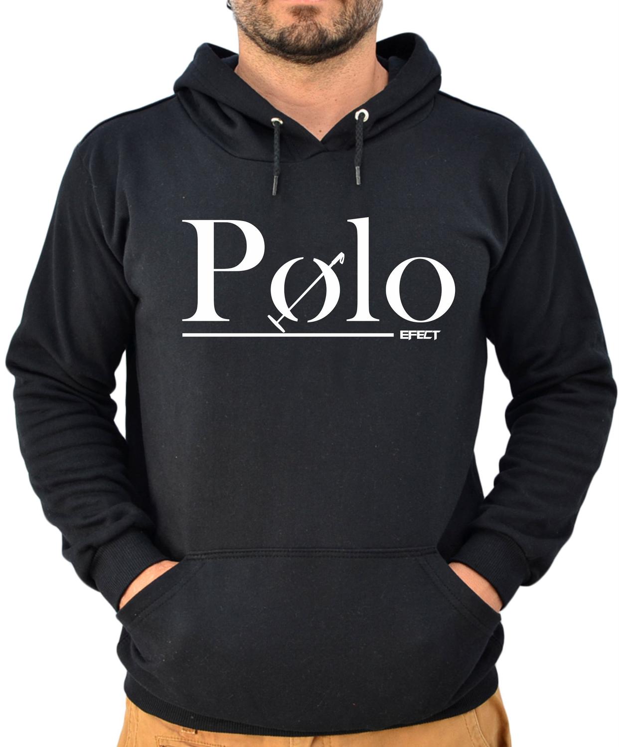 black and red polo zip up moletom com capuz