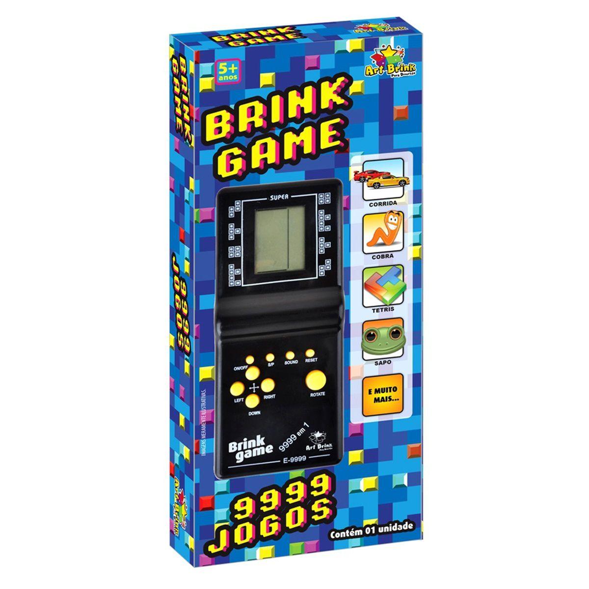 Mini Game Retrô Portátil Brick Games com 9999 Jogos Cobrinha