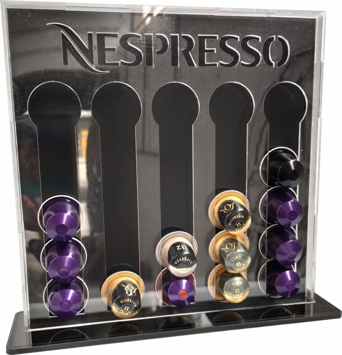 Suporte 25 Cápsulas De Café Em Acrílico Preto Nespresso - Rgr Visual ...