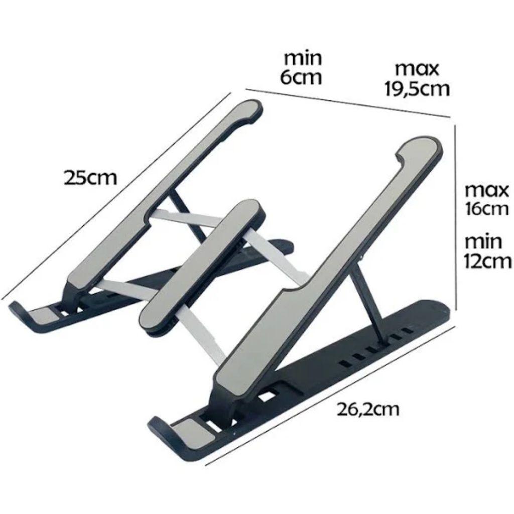 Suporte Notebook Netbook Ergonômico Dobrável Ajustável - Online ...