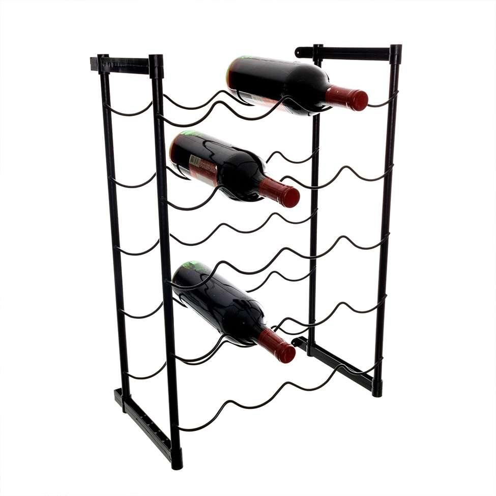 Suporte para Garrafas de Vinho Millie Preto - Metaltru - Porta Garrafa ...