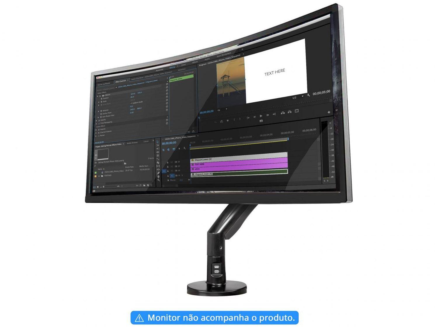 Suporte para Monitor Articulado de Mesa
