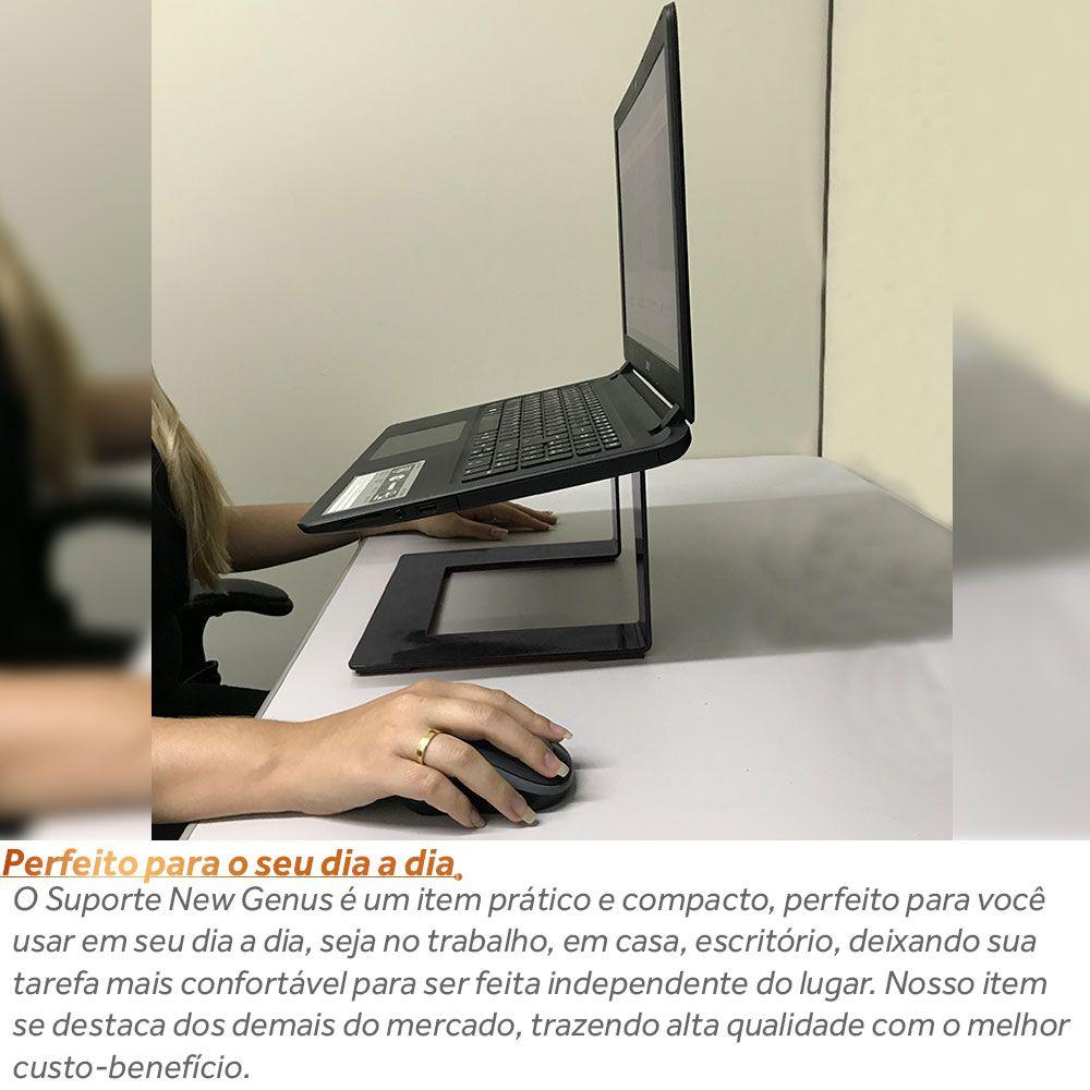 Suporte Para Notebook Laptop Stand Dj Em Aço Macbook Preto Genus