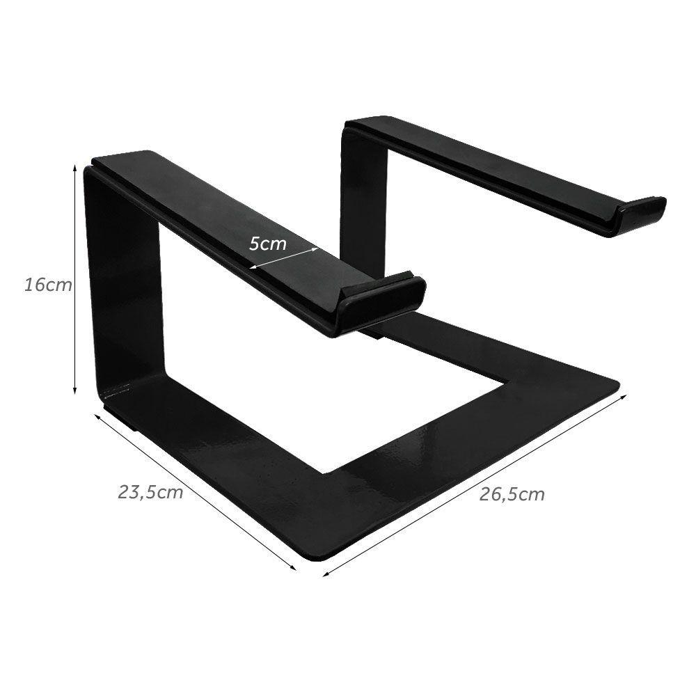 Suporte Para Notebook Laptop Stand Dj Em Aço Macbook Preto Genus