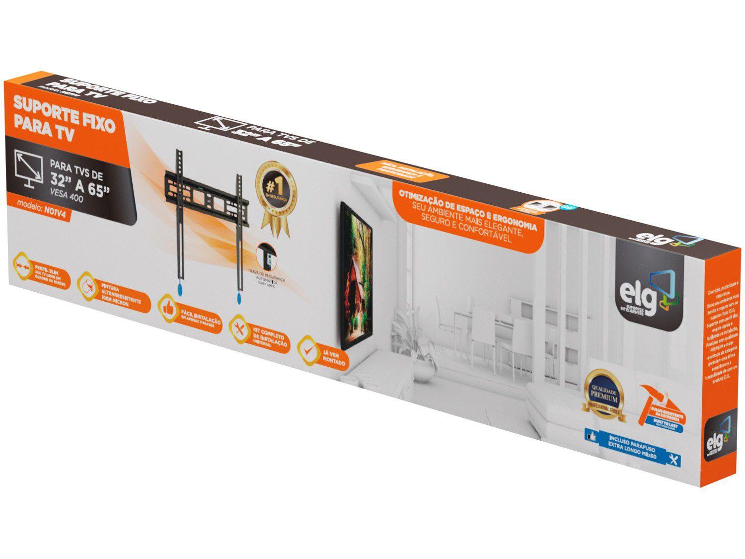 Suporte para TV Fixo 32” até 55” LCD/LED/3D/Plasma ELG New N01V4