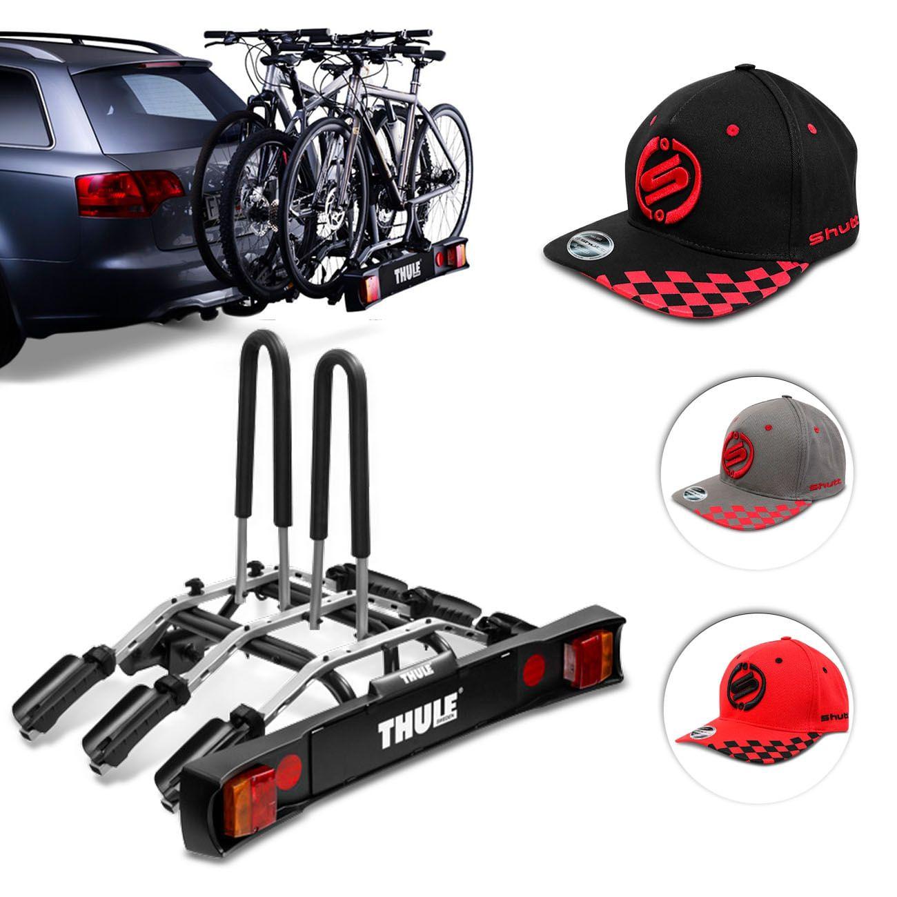 Suporte Transbike Thule RideOn 9503 Com Suporte Para 3 Bikes e Sistema de Iluminacao Bone Shutt Suporte para Bicicleta Magazine Luiza