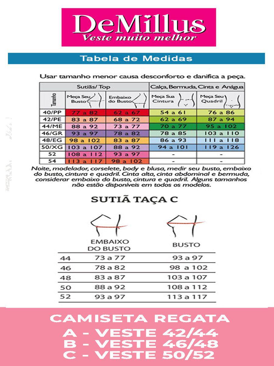 Sutiã com Aro e sem Bojo Support Control Demillus 64905 Taça Sutiã com Aro e sem Bojo Support Control Demillus 64905 Taça