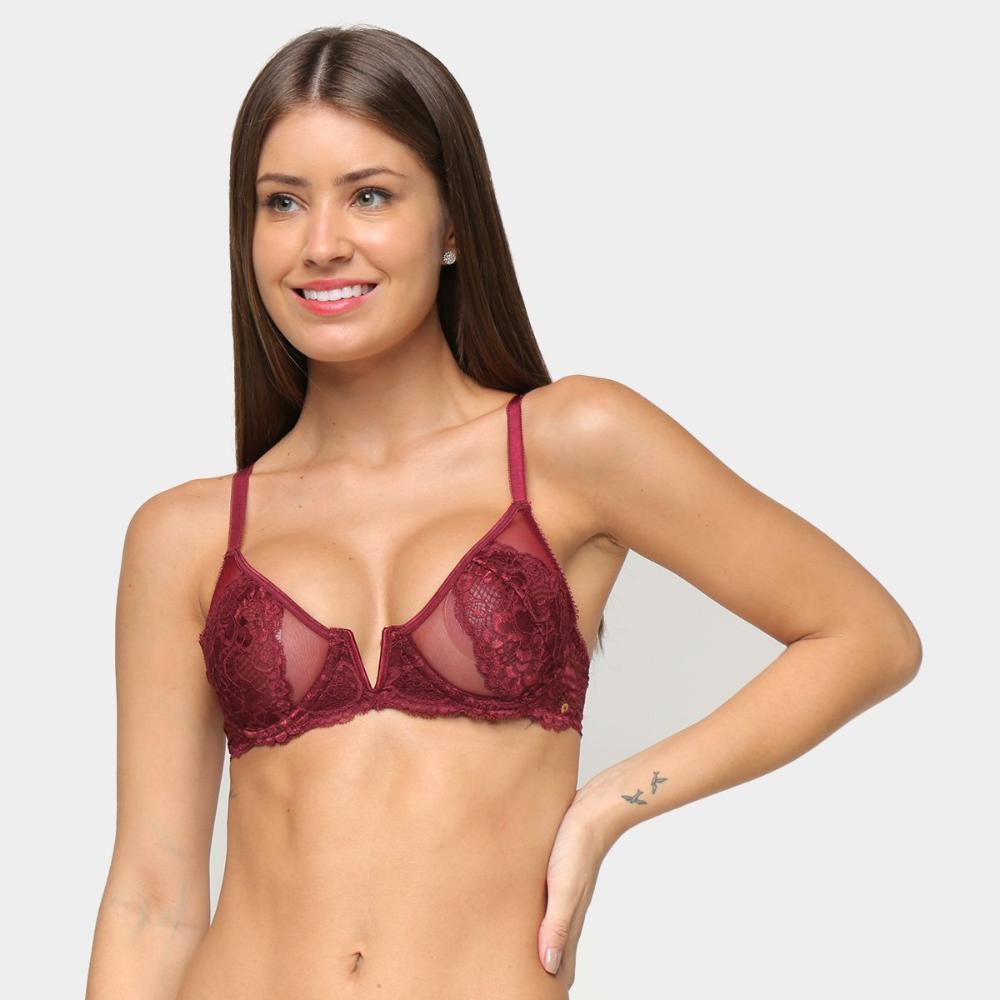 Sutiã Top Com Bojo Sem Aro Em Microfibra Preto