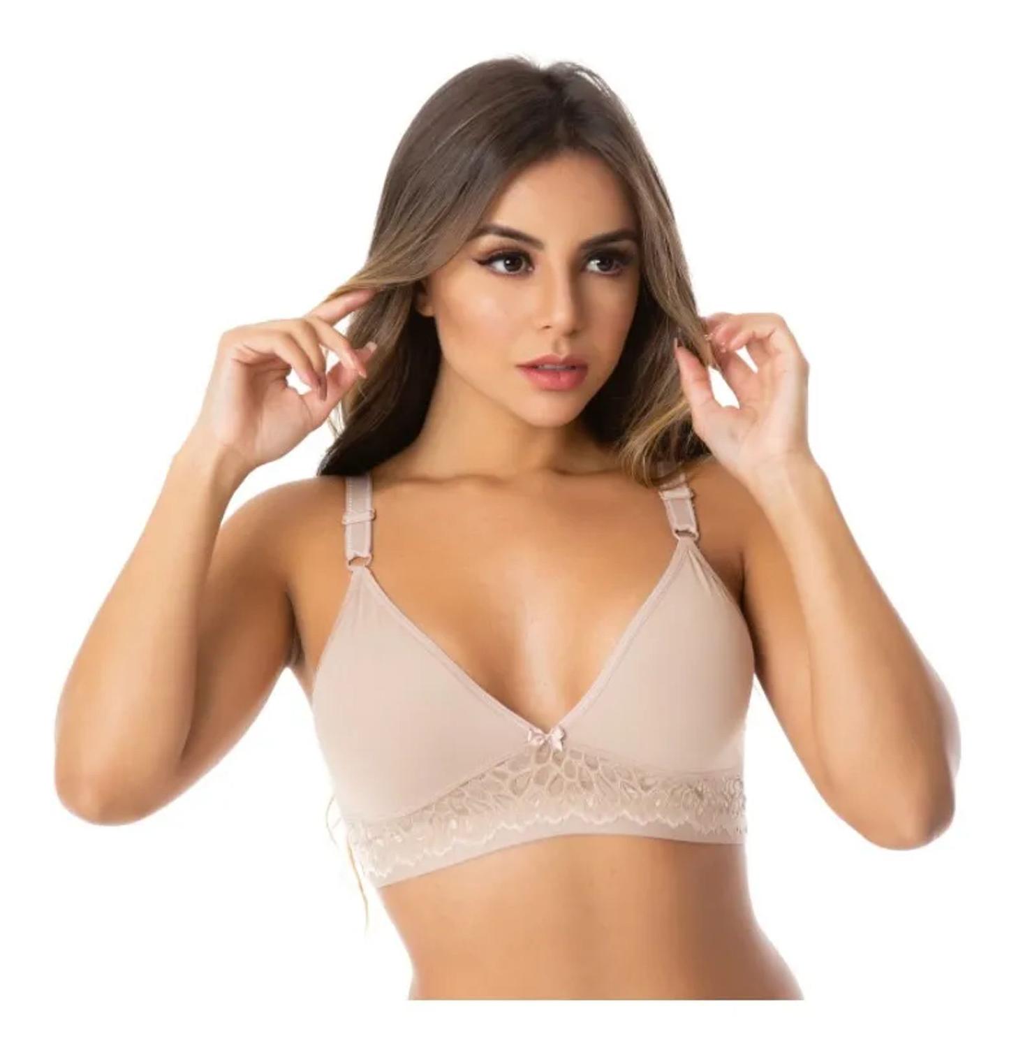 Sutiã Soutien Sem Bojo e sem aro com renda nas laterais ref:069 - D'julia -  Sutiã - Magazine Luiza