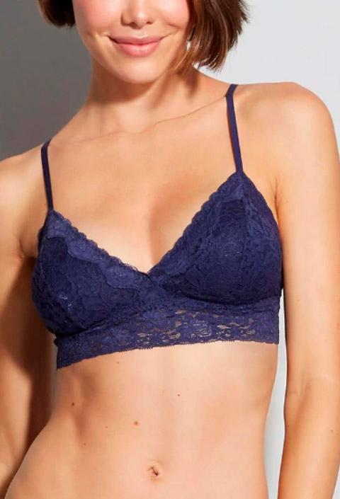 Sutiã de renda azul marinho Clearance
