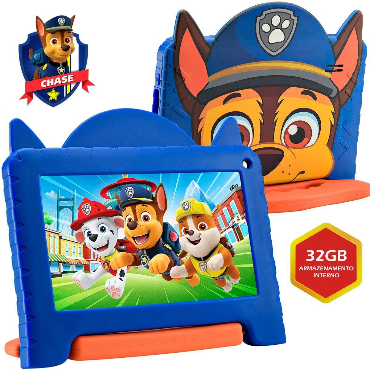 Tablet Infantil Patrulha Canina Chase Multilaser NB376 Azul 32GB Para  Criança Vídeos Youtube Netflix - Tablet Infantil - Magazine Luiza