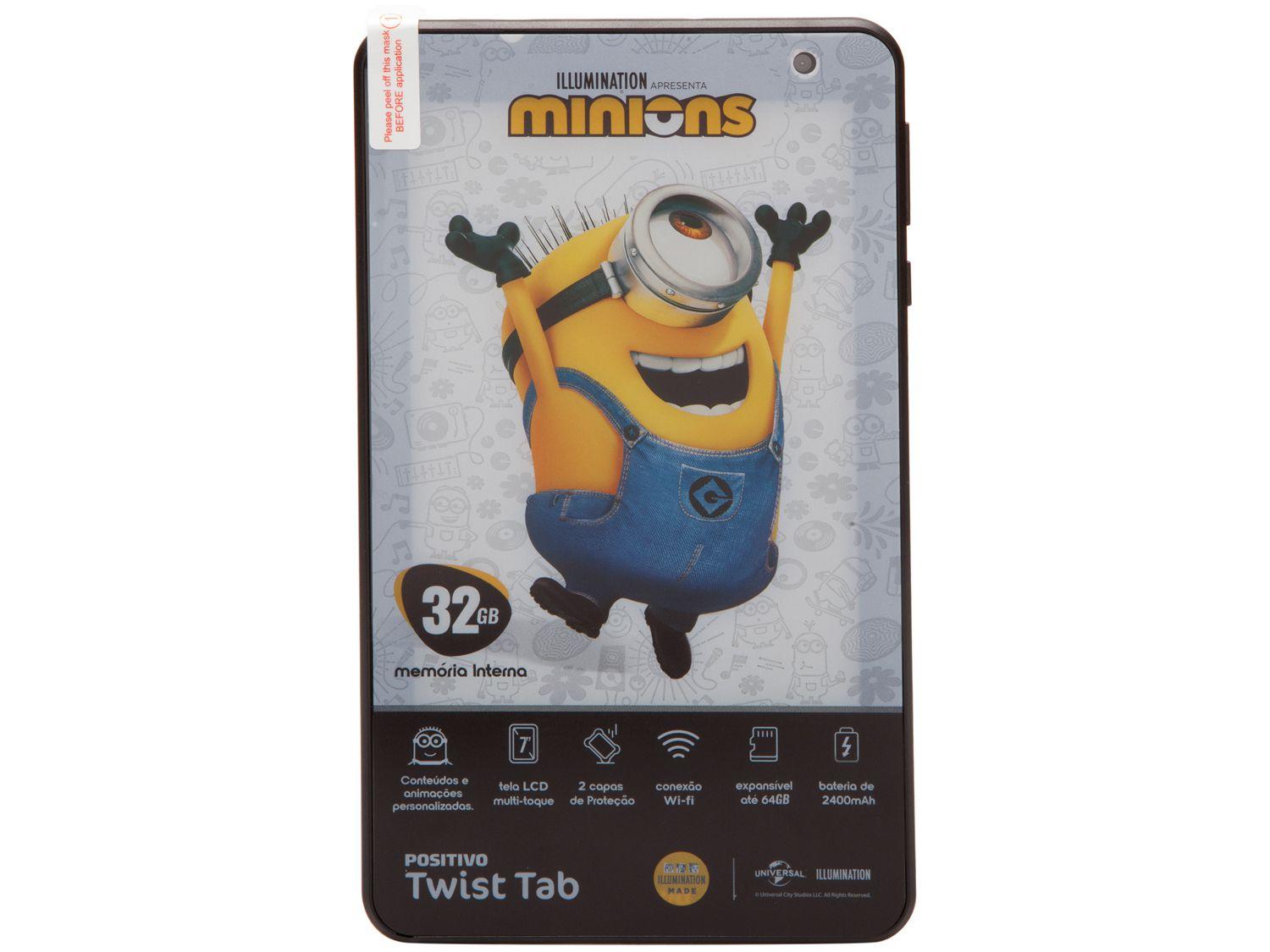 Tablet Infantil Positivo T770KM Minions com Capa - 7” Wi-Fi 32GB Android  Oreo Quad-Core - Tablet Infantil - Magazine Luiza