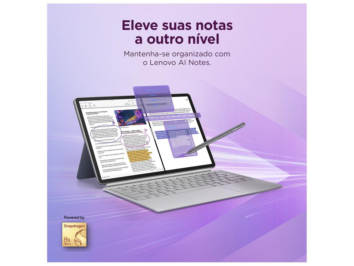 Tablet Lenovo Idea Tab Pro Gen 2 com Caneta e Capa com Teclado 8GB