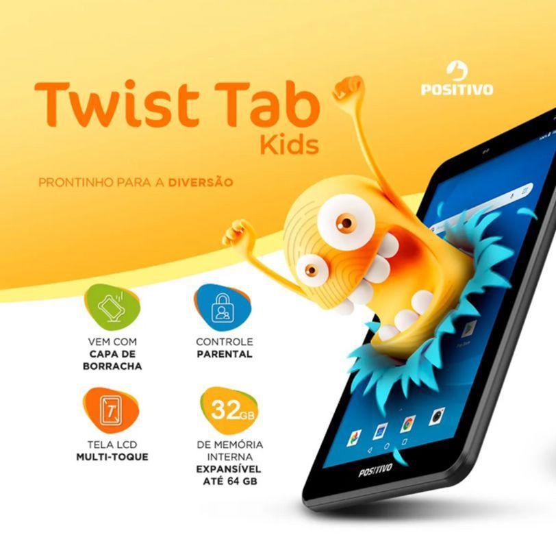 Tablet Positivo Twist Tab Kids T770KC, Tela 7”, Wi-Fi, Android Oreo, 2MP e  32GB Quad Core 1.5 GHz - Tablet Positivo - Magazine Luiza