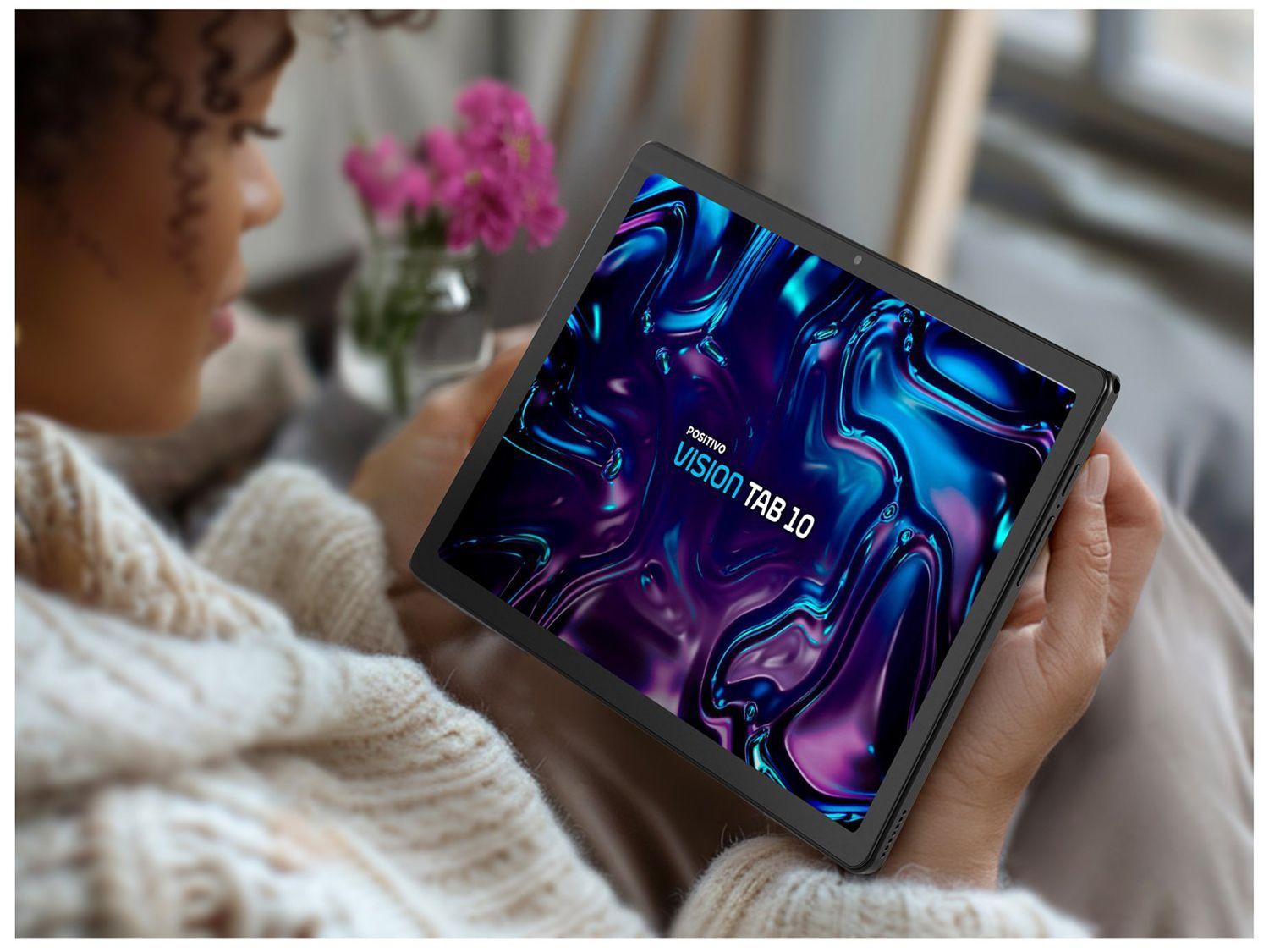Tablet Positivo Vision Tab 10,1" 128GB 4GB RAM Android 13 Octa Core Wi-Fi 4G