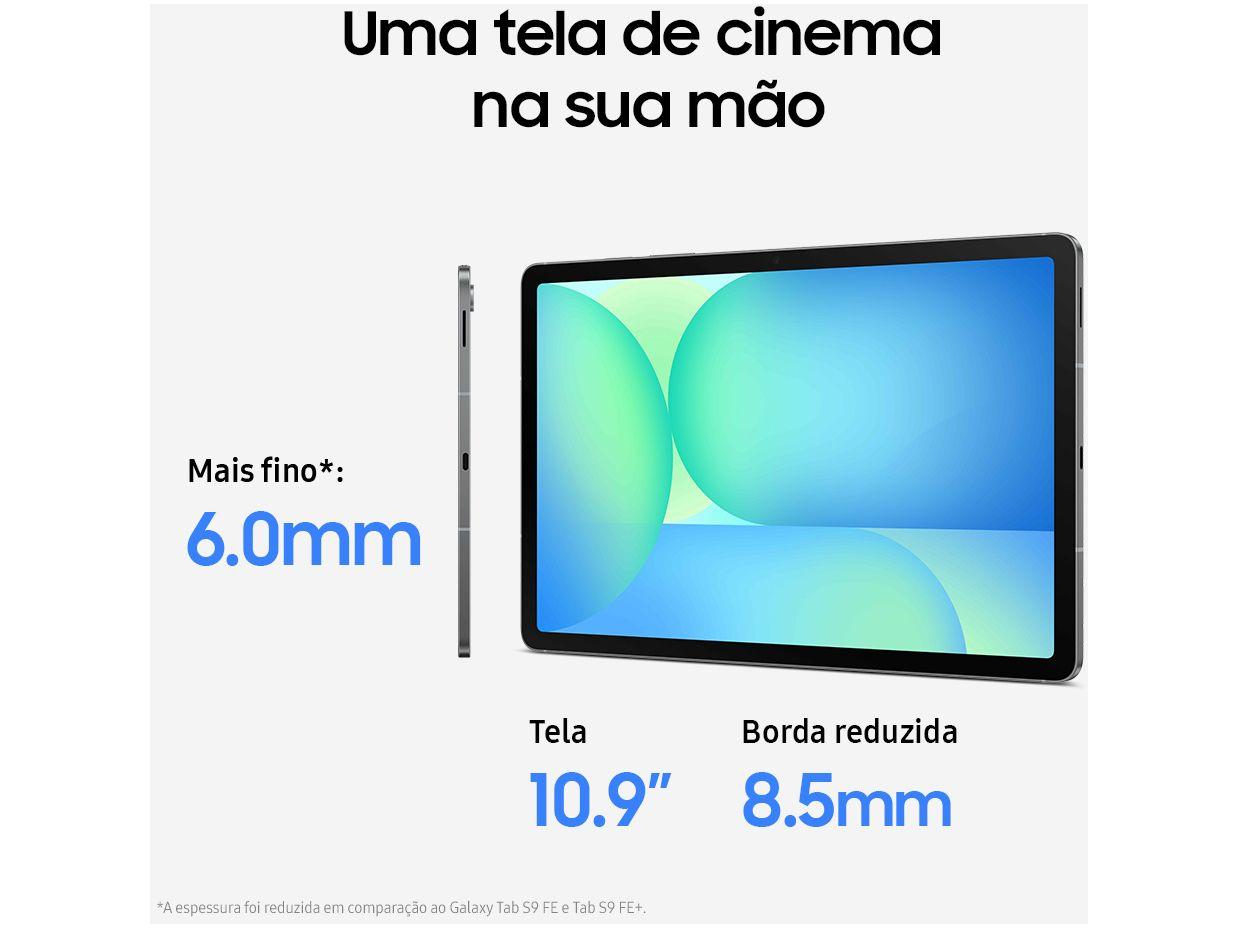 Tablet Samsung Galaxy Tab S10 FE com Capa e Caneta S Pen 8GB RAM 128GB 10,9" Android 15 Exynos 1580 Wi-Fi