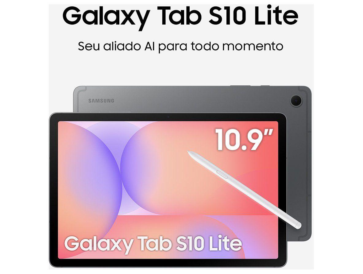 Tablet Samsung Galaxy Tab S10 Lite com Caneta e Capa 6GB RAM 128GB