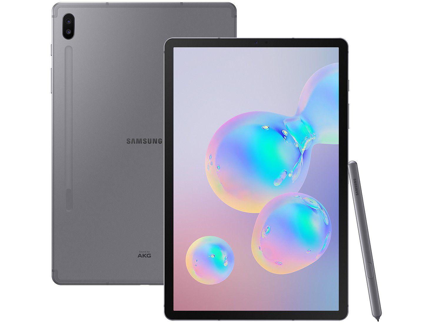 Tablet Samsung Galaxy Tab S6 128GB 10,5â Wi-Fi - Android 9.0 Câm. Dupla + Selfie 8MP - Tablet