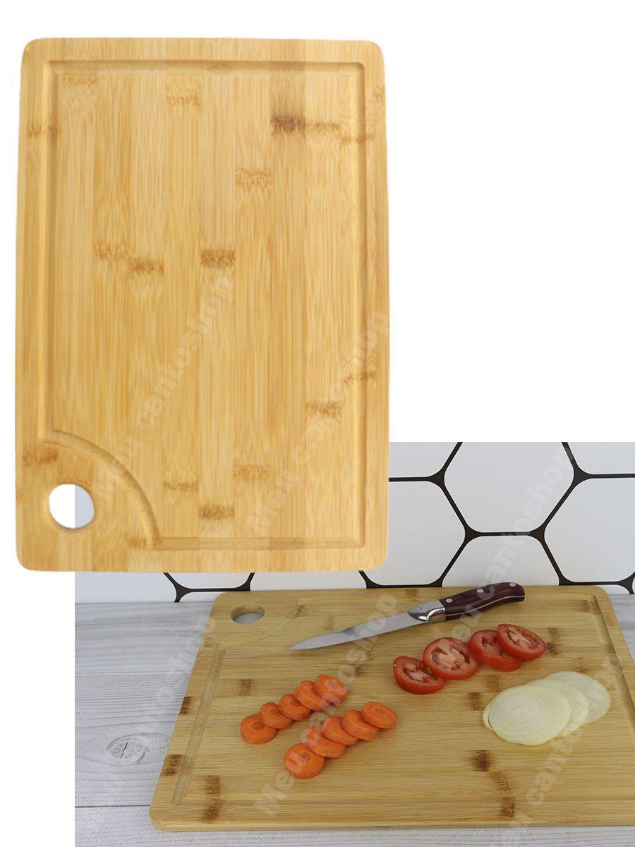 Tábua De Corte Carne Cozinha Bambu Ecológico Higiênica Tábua De ...