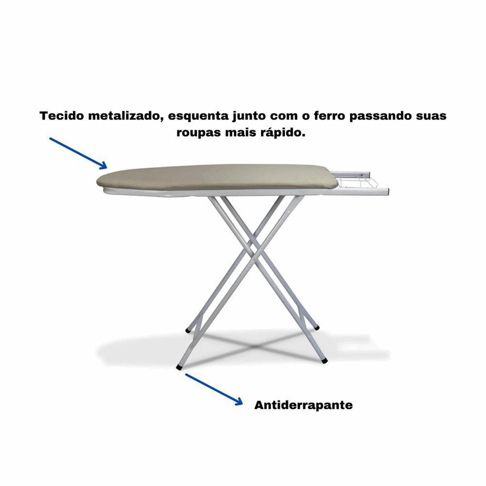 Tábua de passar roupas c/suporte para ferro e reg. de altura udm-0424 ...
