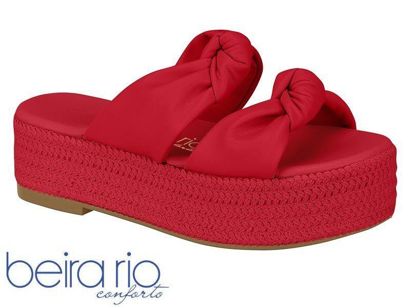 chinelo flatform beira rio