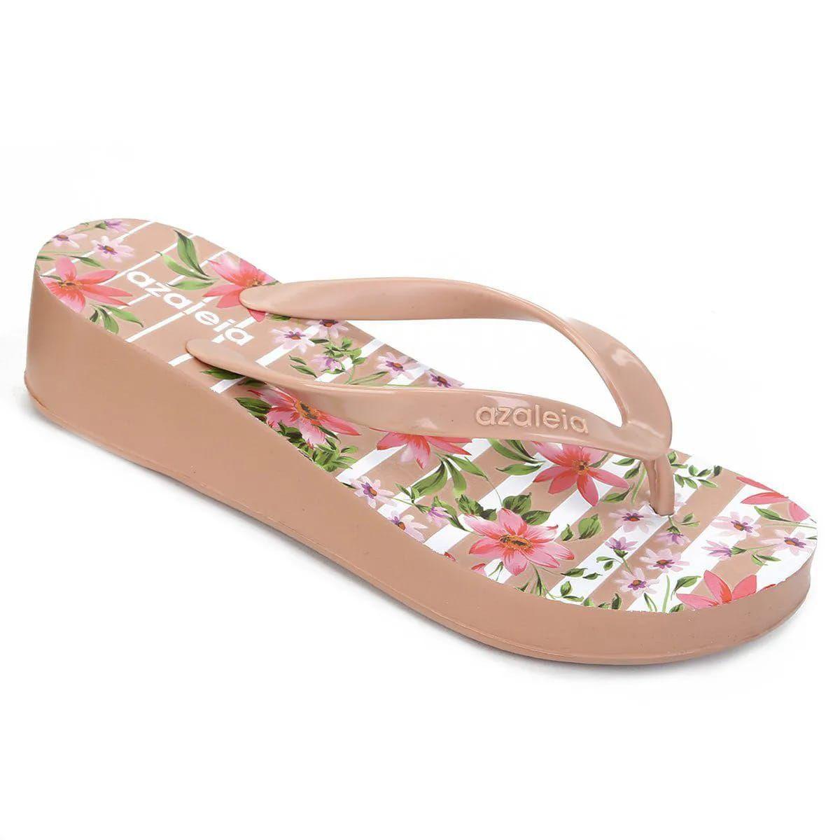 chinelo de salto azaleia