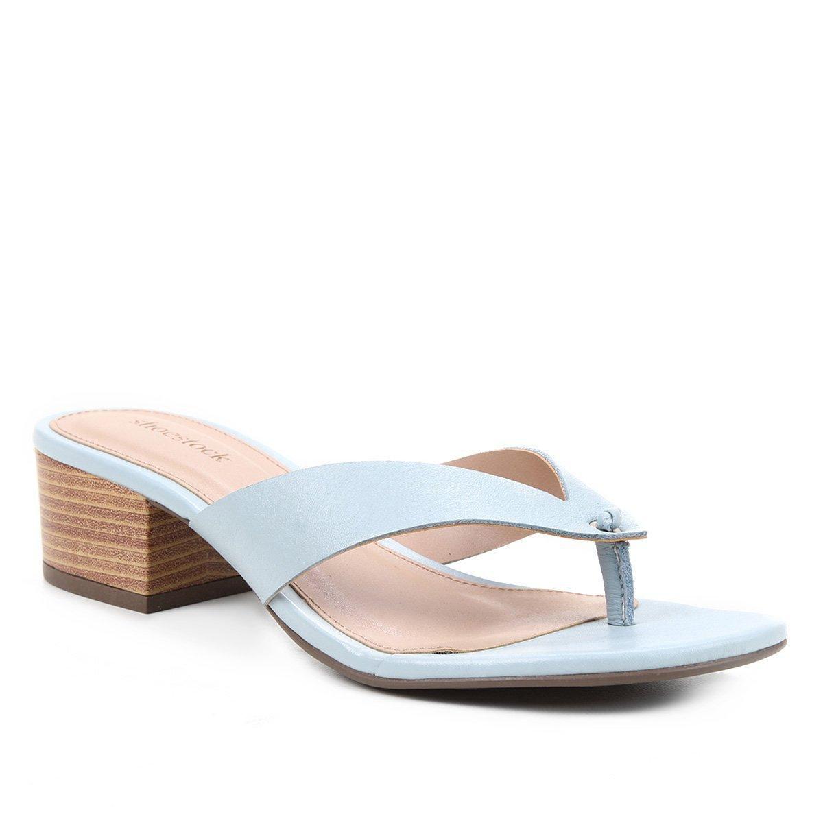 tamanco de couro salto baixo