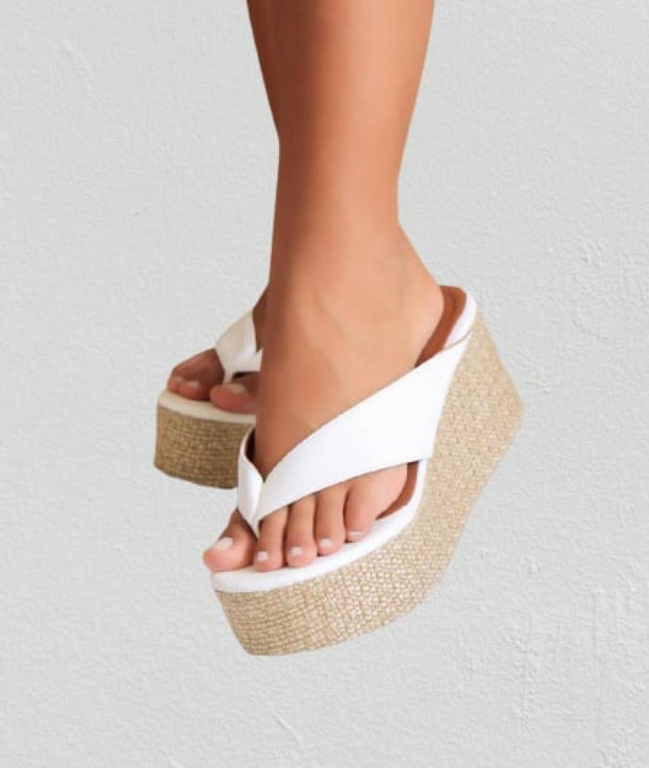 Tamanco Delazari salto Plataforma PU Branco - Tamanco Feminino - Magazine  Luiza