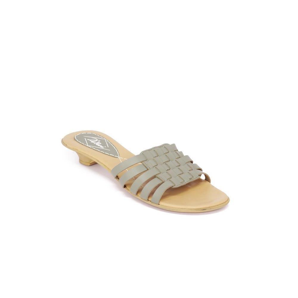 tamanco de couro salto baixo