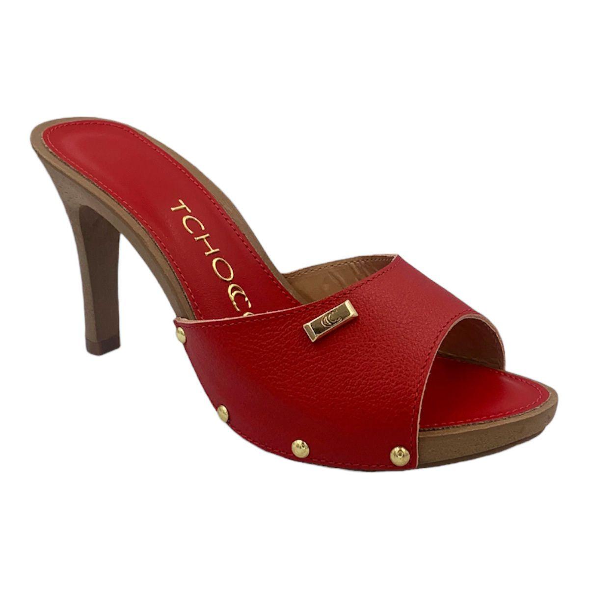 Tamancos Outlet Tchocco Tamanco TAMANCO PEEP TOE SALTO BLOCO BAIXO