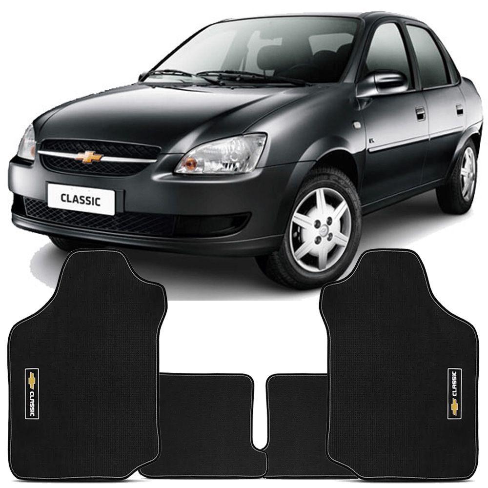 Tapete Automotivo Chevrolet Classic 2002 a 2016 PVC Logotipo Grafia 4 ...