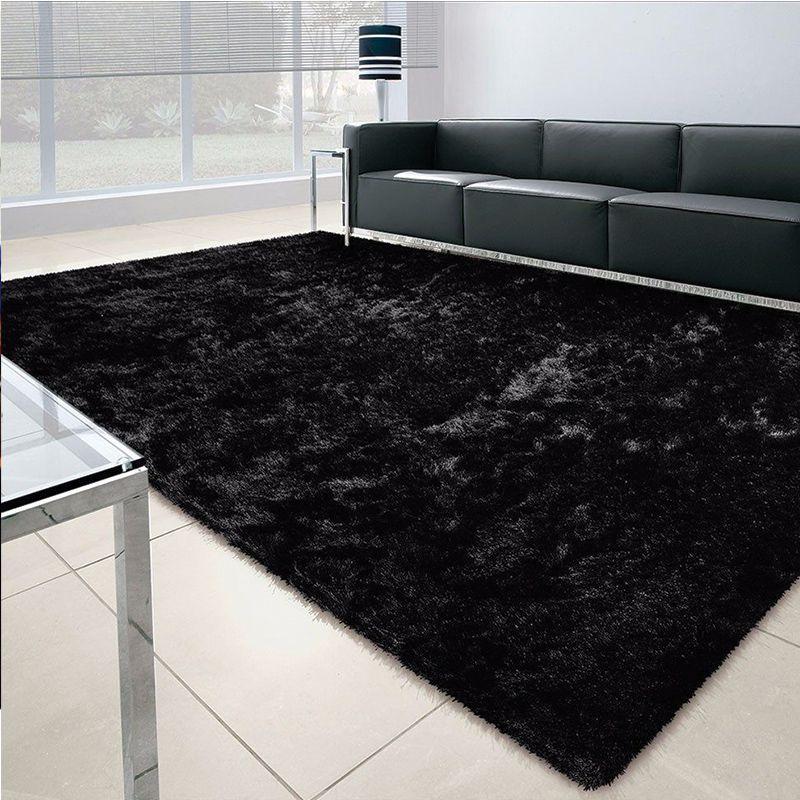 Tapete Felpudo para Sala e Quarto Casa Dona 100x150cm Preto - Tapete ...